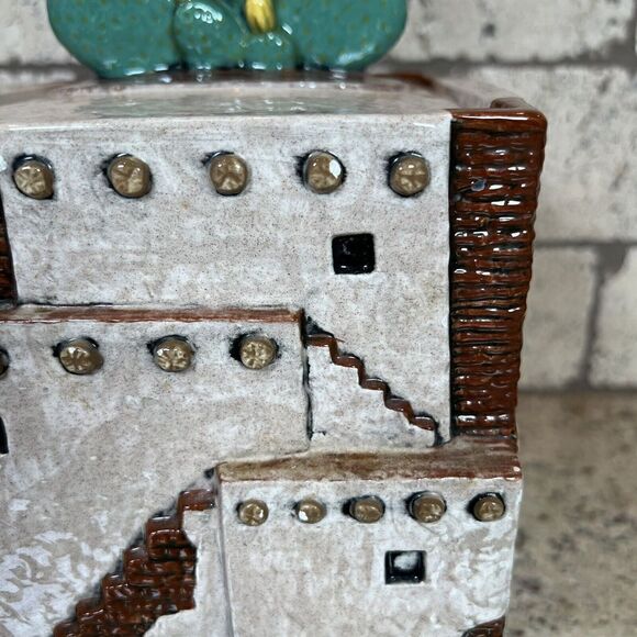 Cactus Adobe House Southwest Desert Cookie Jar Vintage 1990’s 8” X 5” READ - Picture 5 of 12